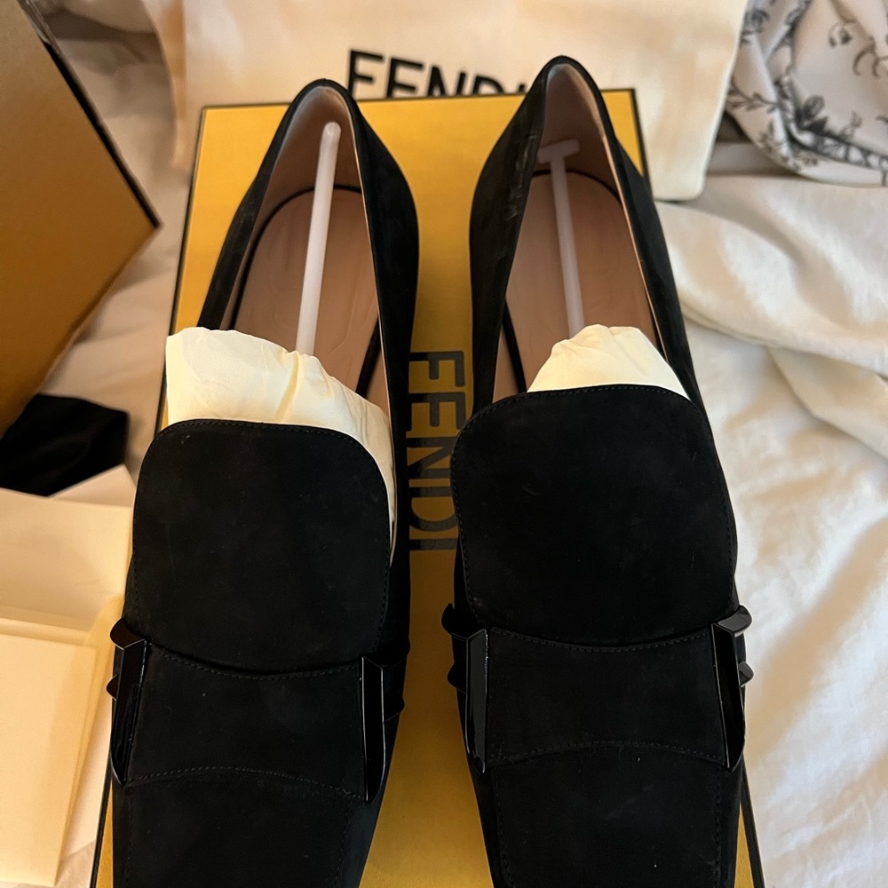 Fendi loafers suede